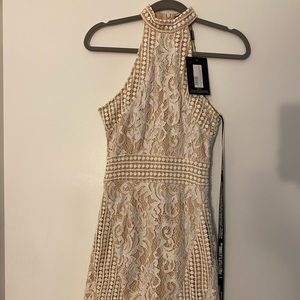 High neck formal bodycon dress